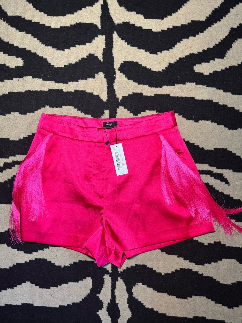 Fuchsia Fringe Shorts